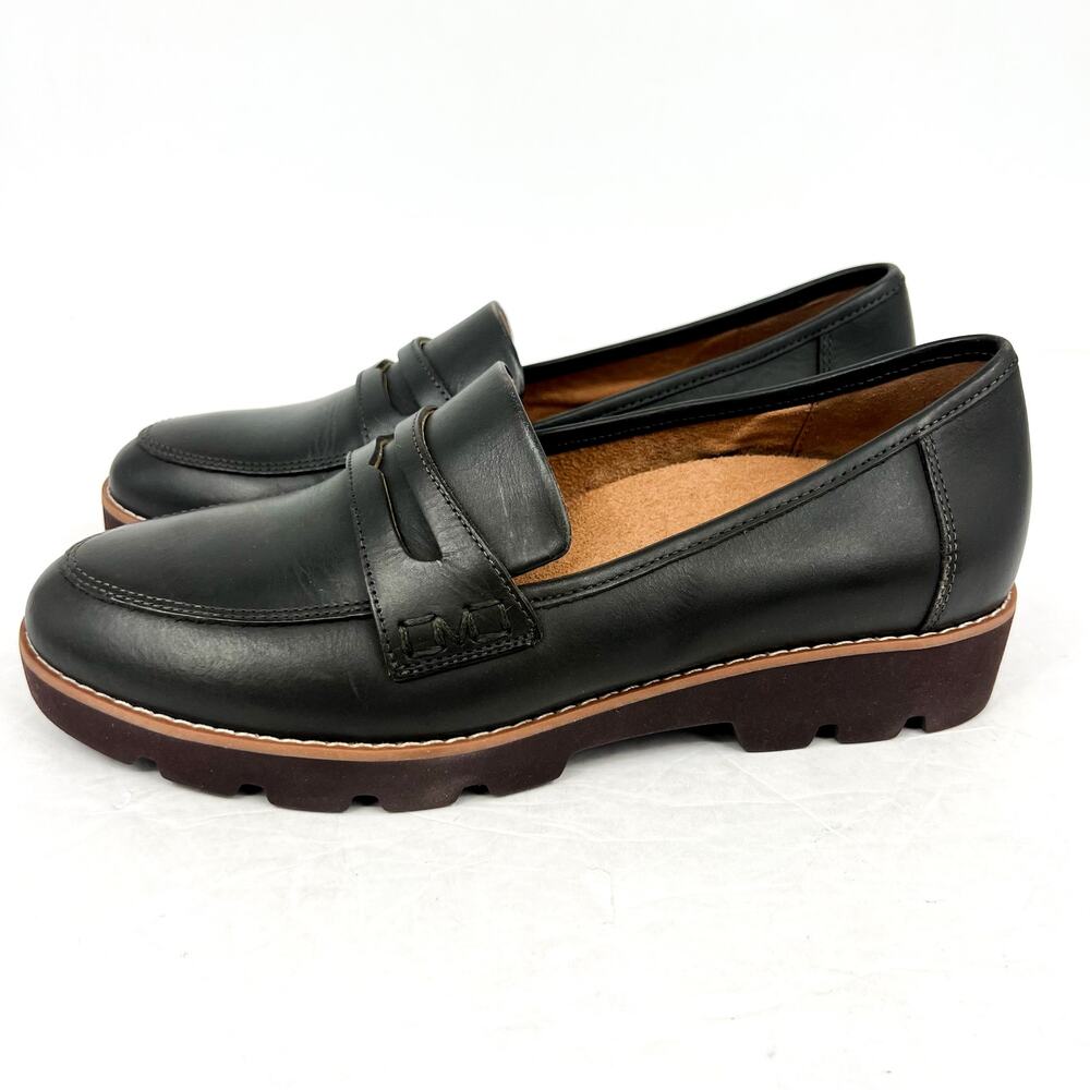Vionic Womens Cheryl ll Loafers US 8.5 M EU 39 Dark Olive Green Leather NWOB - Picture 8 of 12